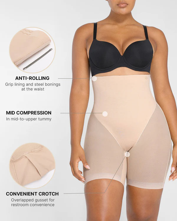 High Waist Mid Thigh Shorts